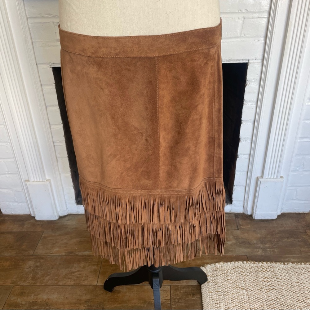 Ralph Lauren Brown Knee-Length Pencil Skirt